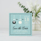 Süßeste Liebe Cakepop Modernes Save the Date (Stehend Vorderseite)