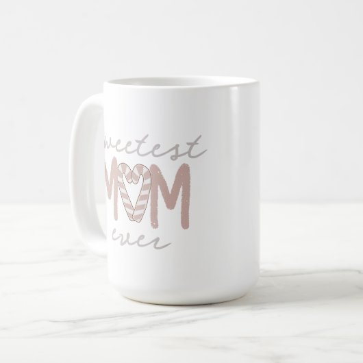 Süßeste Mama Candycane Custom Christmas Kaffeetasse (Vorderseite Links)