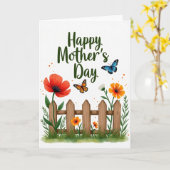 Süßeste Mama Garten Zaun Karte (Gelbe Blume)