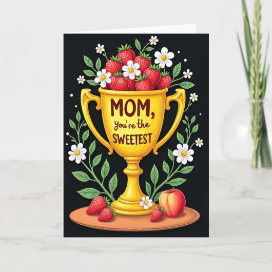 Süßeste-Mutter-Trophäenkarte Karte (Vorderseite)