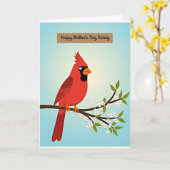 Süßeste Mutter Vogel Frühling Karte (Gelbe Blume)