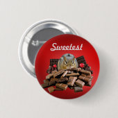 Süßeste Schokolade-Chipmunk anpassen Button (Vorne & Hinten)