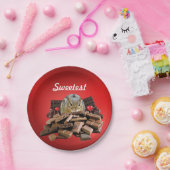 Süßeste Schokolade-Chipmunk anpassen Pappteller (Party)