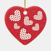 Süßeste SCHWIEGERTOCHTER rote Herzen V09 Keramik Ornament (Hinten)