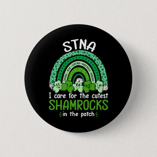 Süßeste Shamrocks Krankenschwester St Patricks Day Button (Vorderseite)