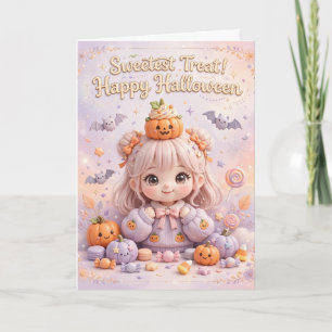 Süßeste Süßigkeit Frohes Halloween Kawaii Pastell Karte