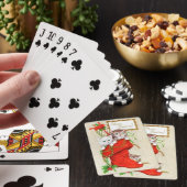 Süßeste Vintage Weihnachtskätzchen Spielkarten (In Situ)