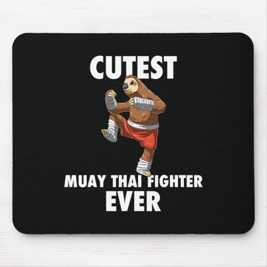 Süßester Faultierkämpfer überhaupt - Muay Thai Kic Mousepad (Vorne)