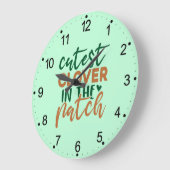 Süßester Klee im Fleck St. Patrick-60863 Große Wanduhr (Winkel)