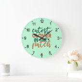 Süßester Klee im Fleck St. Patrick-60863 Große Wanduhr (Zuhause)