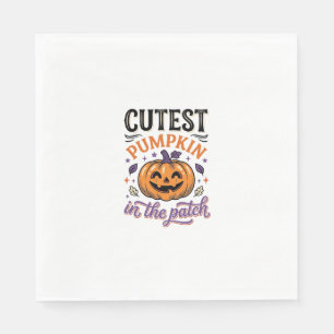 Süßester Kürbis im Halloween-Shirt-Design auf dem Serviette