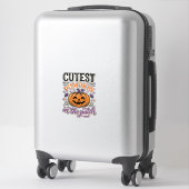 Süßester Kürbis im Patch Halloween-Shirt-Design Aufkleber (Koffer)