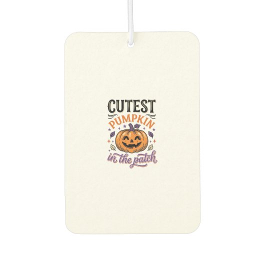 Süßester Kürbis im Patch Halloween-Shirt-Design Autolufterfrischer (Vorderseite)