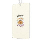 Süßester Kürbis im Patch Halloween-Shirt-Design Autolufterfrischer (Links)