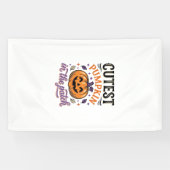 Süßester Kürbis im Patch Halloween-Shirt-Design Banner (Horizontal)
