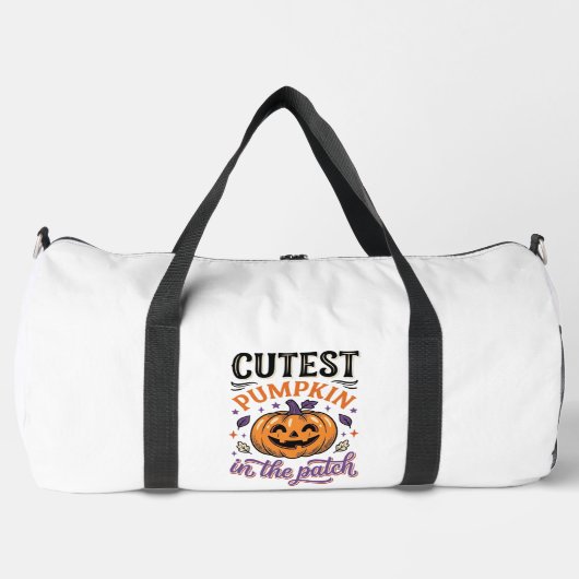 Süßester Kürbis im Patch Halloween-Shirt-Design Duffle Bag (Vorderseite)