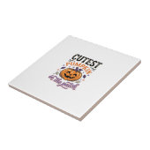 Süßester Kürbis im Patch Halloween-Shirt-Design Fliese (Seite)