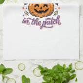 Süßester Kürbis im Patch Halloween-Shirt-Design Geschirrtuch (Gefaltet)