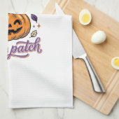 Süßester Kürbis im Patch Halloween-Shirt-Design Geschirrtuch (Viertel Falte)