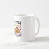 Süßester Kürbis im Patch Halloween-Shirt-Design Kaffeetasse (VorderseiteRechts)