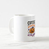 Süßester Kürbis im Patch Halloween-Shirt-Design Kaffeetasse (Vorderseite Links)