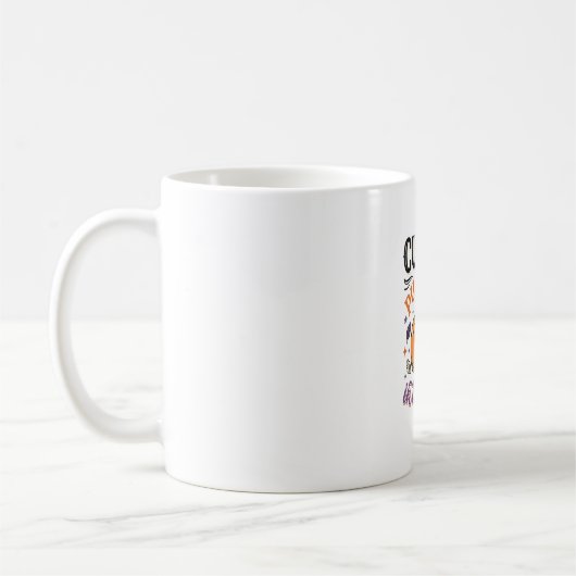 Süßester Kürbis im Patch Halloween-Shirt-Design Kaffeetasse (Links)