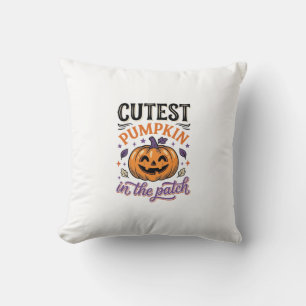 Süßester Kürbis im Patch Halloween-Shirt-Design Kissen