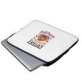 Süßester Kürbis im Patch Halloween-Shirt-Design Laptopschutzhülle (Vorne Knopf)
