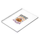 Süßester Kürbis im Patch Halloween-Shirt-Design Notizblock (Linke Seite)
