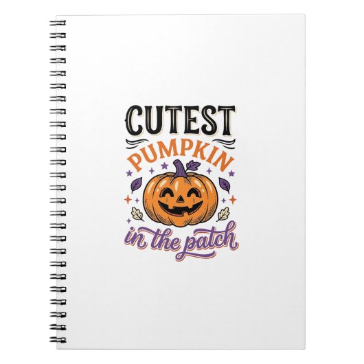 Süßester Kürbis im Patch Halloween-Shirt-Design Notizblock (Vorderseite)