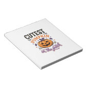 Süßester Kürbis im Patch Halloween-Shirt-Design Notizblock (angewinkelt)