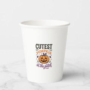 Süßester Kürbis im Patch Halloween-Shirt-Design Pappbecher