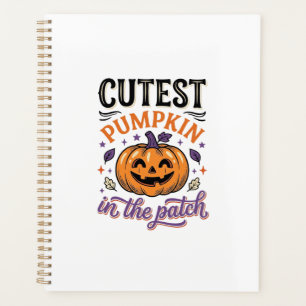Süßester Kürbis im Patch Halloween-Shirt-Design Planer