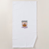 Süßester Kürbis im Patch Halloween-Shirt-Design Strandtuch (Vorderseite)