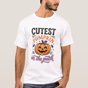 Süßester Kürbis im Patch Halloween-Shirt-Design T-Shirt