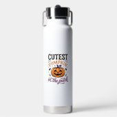Süßester Kürbis im Patch Halloween-Shirt-Design Trinkflasche (Vorderseite)