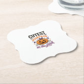Süßester Kürbis im Patch Halloween-Shirt-Design Untersetzer (angewinkelt)