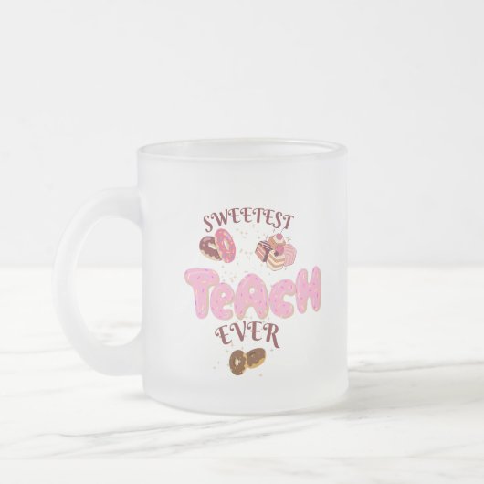 Süßester Lehrer Ever Cute Donuts Kaffeetasse (Links)
