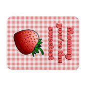 Süßester Muttertag mit Erdbeeren Magnet (Horizontal)