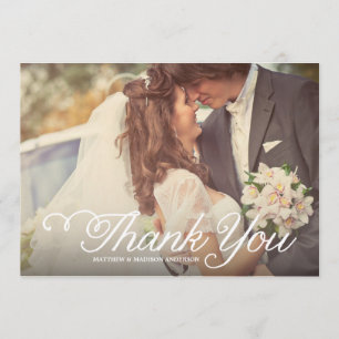 Süßester Tag Wedding   danken Ihnen Foto-Karte Dankeskarte