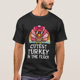Süßester Truthahn in der Herde Retro Kleinkind Mäd T-Shirt