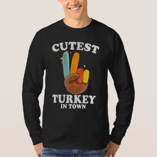 Süßester Truthahn in der Stadt Lustiger Thanksgivi T-Shirt