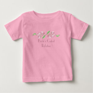 Süßester Verwandter der Braut Wasserfarbe Kirschbl Baby T-shirt