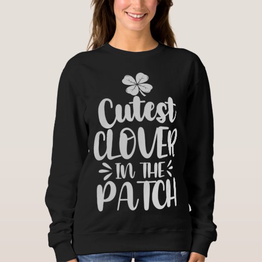 Süßestes C im Patch St. Patricks Day Schüler Kinde Sweatshirt (Vorderseite)
