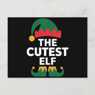 Süßestes Elf-Matching-Familien-Weihnachten  Postkarte