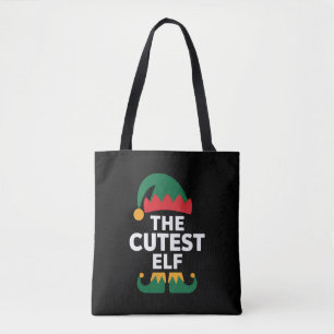 Süßestes Elf-Matching-Familien-Weihnachten Tasche