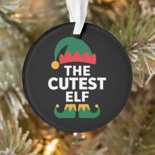 Süßestes Elf-Passendes Familien-Weihnachten Ornament
