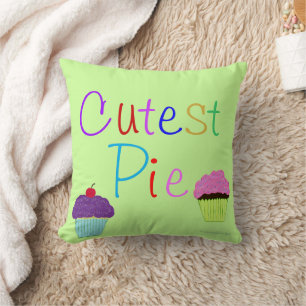 Süßestes Pie Rosa Lila Cupcakes Baby Mädchen Kissen