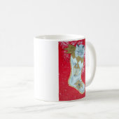 Süßestes Vintages Weihnachtskätzchen Kaffeetasse (VorderseiteRechts)