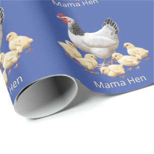Sussex Chicken Mama Hen und Chicks Geschenkpapier